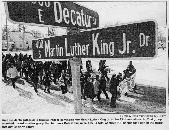 Gathered in Mueller Park to commemorate Martin Luther King Jr.